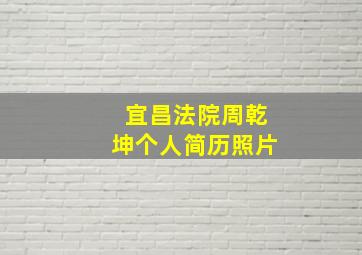 宜昌法院周乾坤个人简历照片