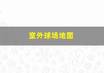 室外球场地面