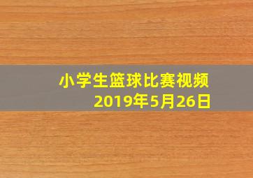 小学生篮球比赛视频2019年5月26日