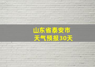 山东省泰安市天气预报30天