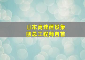 山东高速建设集团总工程师自首