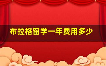 布拉格留学一年费用多少