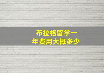 布拉格留学一年费用大概多少