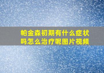 帕金森初期有什么症状吗怎么治疗呢图片视频