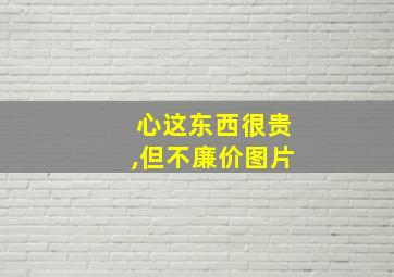 心这东西很贵,但不廉价图片