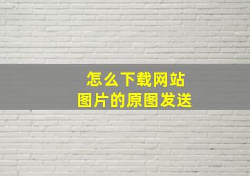 怎么下载网站图片的原图发送