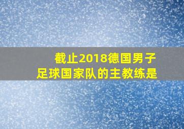 截止2018德国男子足球国家队的主教练是