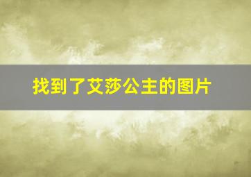 找到了艾莎公主的图片