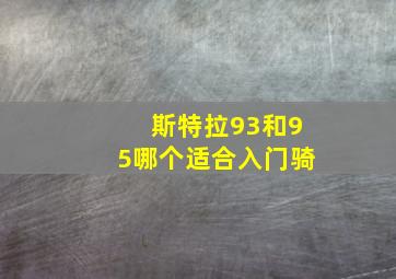 斯特拉93和95哪个适合入门骑