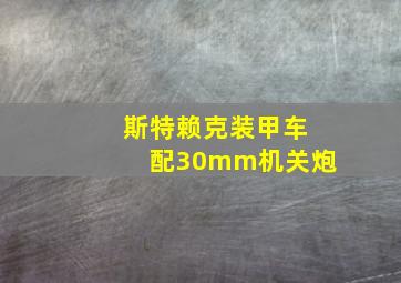 斯特赖克装甲车配30mm机关炮