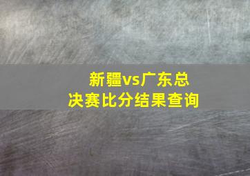 新疆vs广东总决赛比分结果查询