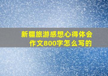 新疆旅游感想心得体会作文800字怎么写的