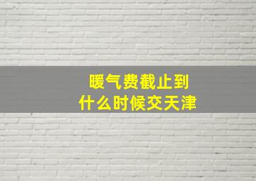 暖气费截止到什么时候交天津