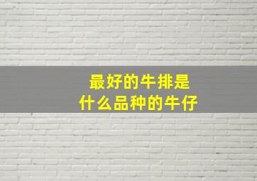 最好的牛排是什么品种的牛仔