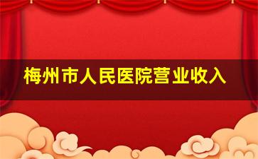 梅州市人民医院营业收入