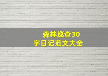 森林巡查30字日记范文大全