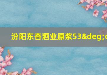 汾阳东杏酒业原浆53°c