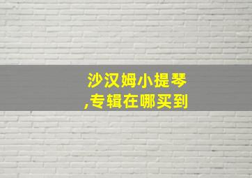 沙汉姆小提琴,专辑在哪买到