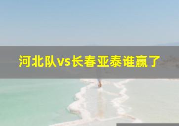 河北队vs长春亚泰谁赢了