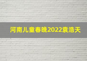 河南儿童春晚2022袁浩天