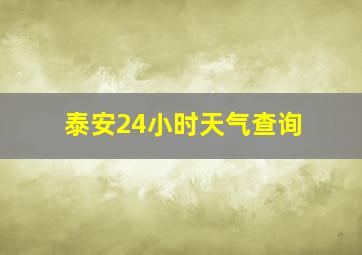 泰安24小时天气查询