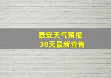 泰安天气预报30天最新查询