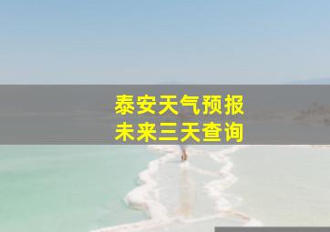 泰安天气预报未来三天查询