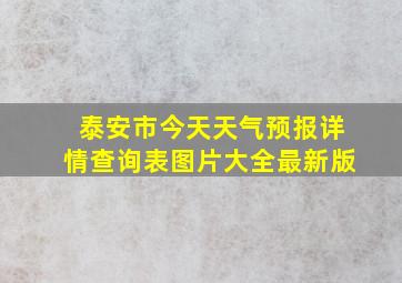 泰安市今天天气预报详情查询表图片大全最新版