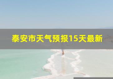 泰安市天气预报15天最新