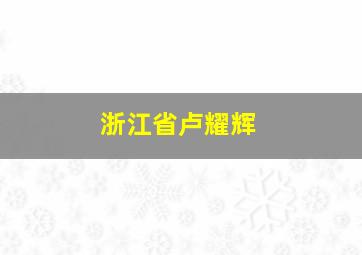 浙江省卢耀辉