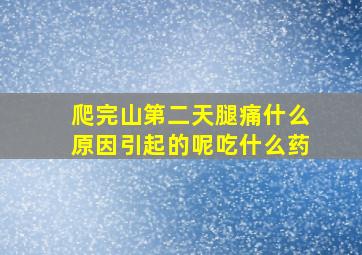 爬完山第二天腿痛什么原因引起的呢吃什么药