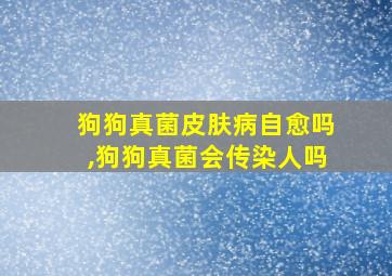 狗狗真菌皮肤病自愈吗,狗狗真菌会传染人吗