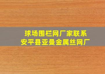 球场围栏网厂家联系安平县亚曼金属丝网厂