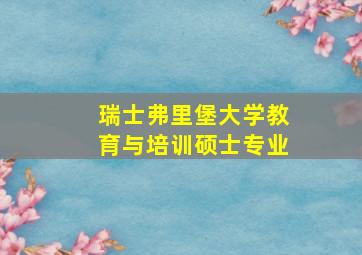 瑞士弗里堡大学教育与培训硕士专业