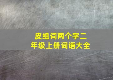 皮组词两个字二年级上册词语大全