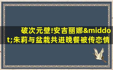 破次元壁!安吉丽娜·朱莉与盆栽共进晚餐被传恋情