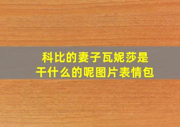 科比的妻子瓦妮莎是干什么的呢图片表情包