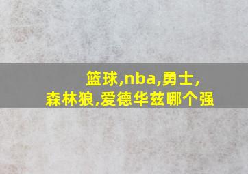 篮球,nba,勇士,森林狼,爱德华兹哪个强