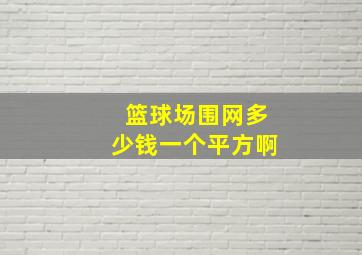 篮球场围网多少钱一个平方啊