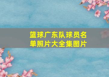 篮球广东队球员名单照片大全集图片