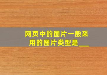 网页中的图片一般采用的图片类型是___