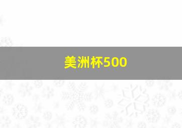 美洲杯500