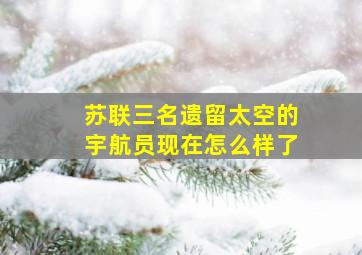 苏联三名遗留太空的宇航员现在怎么样了