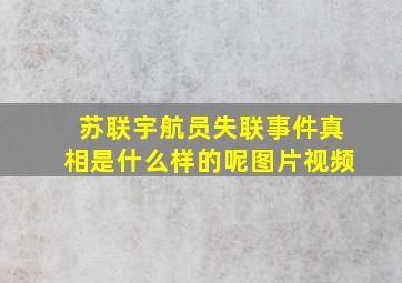 苏联宇航员失联事件真相是什么样的呢图片视频