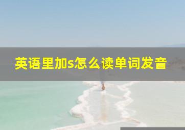 英语里加s怎么读单词发音