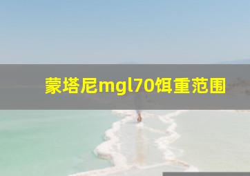 蒙塔尼mgl70饵重范围