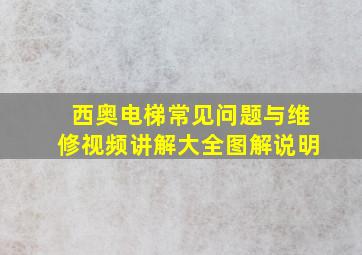 西奥电梯常见问题与维修视频讲解大全图解说明