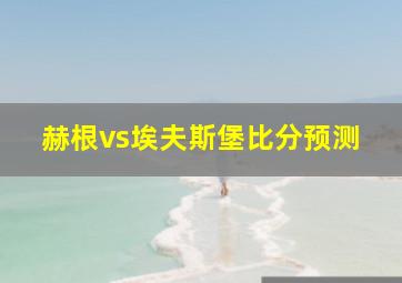 赫根vs埃夫斯堡比分预测