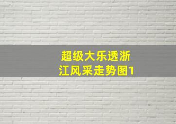 超级大乐透浙江风采走势图1