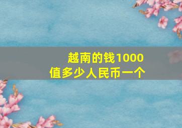 越南的钱1000值多少人民币一个